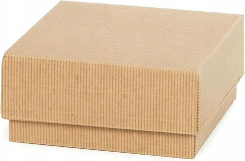 Verpackung, Wellpappe, Versandbox, E-Commerce, GESCHENKKARTON MIT STÜLPDECKEL BRAUN GESCHENKBOX 200x200x100mm EF 20 stk