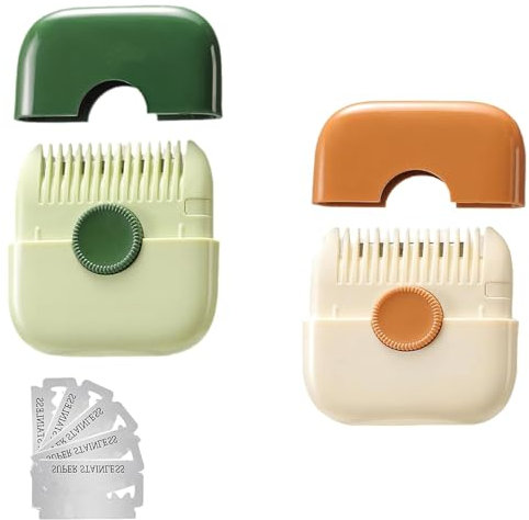 Gurxi 2 Pezzi Tagliacapelli 2 In Taglia Doppie Punte Capelli Pettine Tagliacapelli Manuale Split Ends Trimmer a Doppia Faccia Pettine Tagliacapelli Multifunzionale Per Tagliare e Acconciare i Capelli