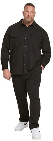 BadRhino Big & Tall Blue Textured Jersey Joggers - Men's - Plus Size Curve