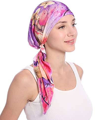 SONZECRLEE Chemo Couvre-chef d'été pour femme - Bandana élastique et foulard avec motifs colorés pour femme, 11