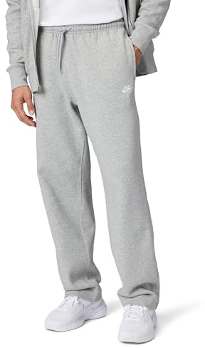 Nike Club Fleece-Hose Mit Offenem Saum (Herren), Dk Grey Heather/Lt Smoke Grey/White, FN3730-063, 3XL