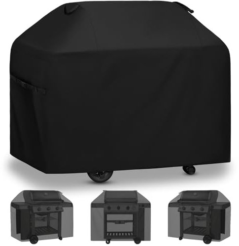 58 Zoll Grillabdeckung, passend für Weber Genesis II, LX 300 Series und Genesis 300 Series Gasgrills, wasserdichte langlebige BBQ Abdeckung für Outdoor-Grillabdeckung mit verstellbarer Schnalle
