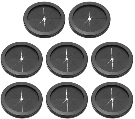 PATIKIL 3.5 Drill Hole Rubber Grommets, 8Pcs Desk Grommet Cable Grommet Hole Cover Cord Organizer for Office Home Table Countertop, Black