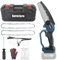 AUTOJARE 6 zoll Mini Kettensäge Kompatibel mit Bosch 18V Akku Bürstenlose Elektro Säge zum Schneiden von Baumbeschneidung Holzschneiden Gartenarbeit (ohne Batterie)