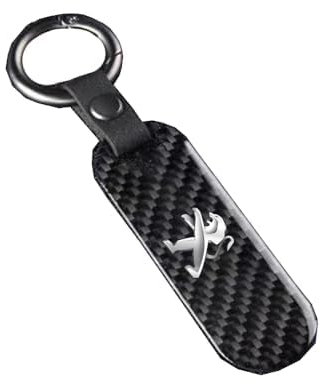 LHyfA Porte-clés de Voiture pour Peugeot 205 206 207 207CC 208 2008 206CC 208L e2008,Bibelot en Alliage de Zinc,Rotation à 360 Degrés pour Corde de Clé,D