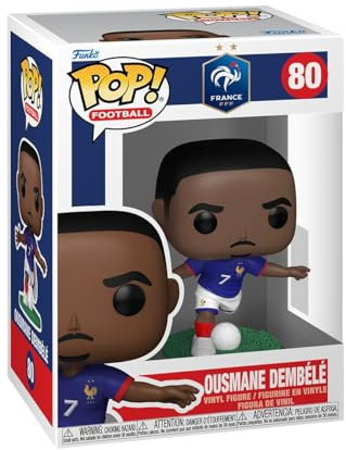 POP Funko Football: France - Ousmane Dembele | Offizieller Fanartikel und Merch - Vinyl Sammelfigur als Regal Deko - Geschenkidee zum Geburtstag für Fans und Sammler