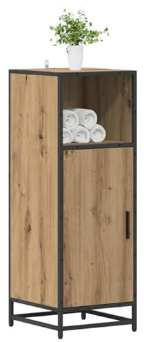 vidaXL Bathroom Cabinet Artisan oak 35 x 37.5 x 100 cm Engineered wood, Bathroom Storage, Industrial Cabinet, Ample Organizer, Modern Unit, Rectangular Utility Furniture, Wood Compartment