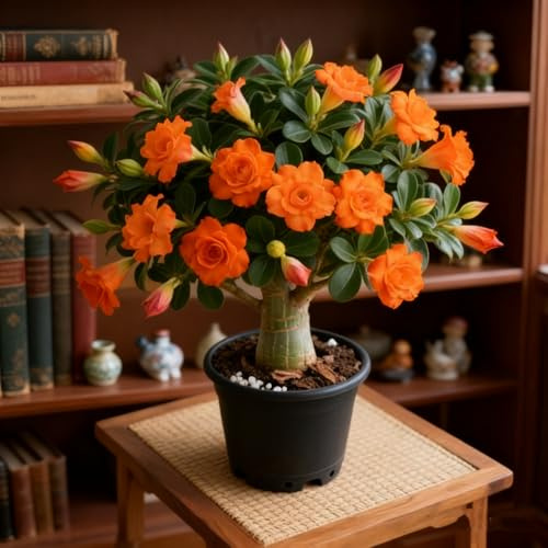 Rosa del deserto bonsai/Rosa del deserto-Resistenti/Profumati/Facili da Curare/Perenni-F-1 Rhizome