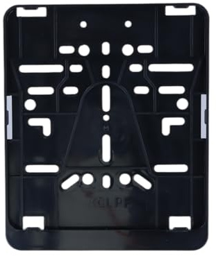 Kennzeichenhalter Motorrad 180x200 mm, Nummernschildhalterung Motorrad, Kunststoff Kennzeichenrahmen Schwarz