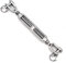 HEAVYTOOL Wantenspanner 10mm mit offener Form Gabel/Gabel Edelstahl V4A AISI 316 (2 Stück) Drahtspanner Rigging Screw Spannschraube Seilspanner Stagspanner Spanschloss Schiffs-Rigging-Spanner