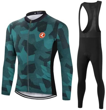 UGLY FROG Winter Radtrikot Set Thermo Fahrradhose Lang + Thermal Fahrradtrikot Langarm Pro/Windstopper/Atmungsaktiv/Winddicht FSNX02