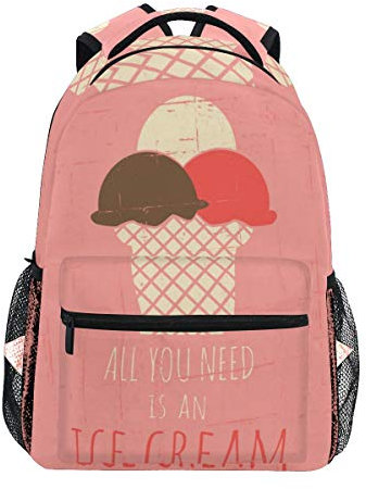Vintage Retro EIS Schule Rucksack für Jungen Mädchen Kinder Reisetasche Bookbag
