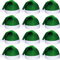SATINIOR 12 Stück Weihnachtsmannmützen aus Vliesstoff für Feiertage, Weihnachten, Partyzubehör, Grün , Small