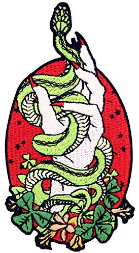 Blessed are The Snakes Hand Patch Embroidered Applique Badge Iron On Sew On Emblem
