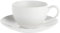 LA PORCELLANA BIANCA - Tazza Colazione da 350cc con Piattino – Capiente e pratica, ideale per colazioni ricche e conviviali. Linea Essenziale