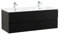 Meuble Double Vasque Suspendu Noir 120 cm Sorrento
