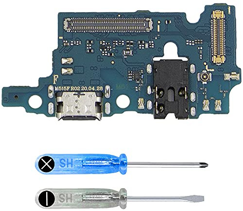 MMOBIEL Ladebuchse Kompatibel mit Samsung Galaxy M51 2020 - Dock Connector USB C - Audio Jack/Mikrofon/Antenne Ersatz - Inkl. Schraubenzieher