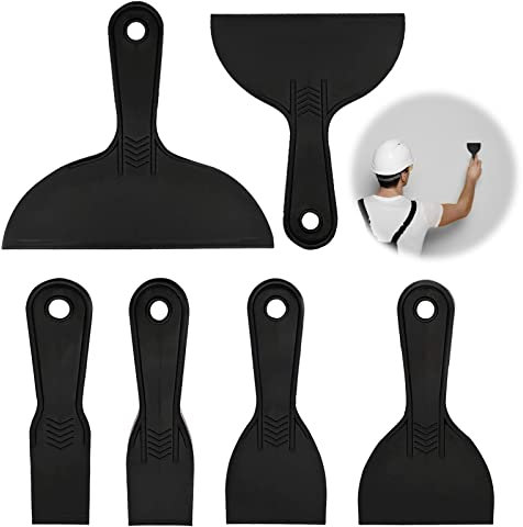 Plastic Putty Knife Set 5 Pieces Plastic Scraper Tool Wallpaper Scraper Plastic Plastic Scraper Plastic Tool For Spackling Filling Spatula Filler Knife For Painter Wall And Car Painting Scrapers Polyf