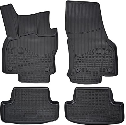 Norm Liners | 3D Gummimatten Auto Matten Fussmatten Kompatibel mit T-ROC ab 2017, Rand cca 4cm, Allwetter, 4Tlg, Premium Qualität