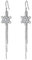 ZESLIV Damen lange Ohrringe hängend 925 Silber Ohrstecker Schneeflocke Strass Modeschmuck Ohrhänger