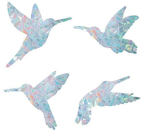 GORGECRAFT 16 STÜCKE Kolibri Static Window Clings Aufkleber Anti Collision Glasaufkleber Nicht Klebende Vinylfolie Dekoration Für Schiebetüren Fenster Verhindern Stop Birds Dogs