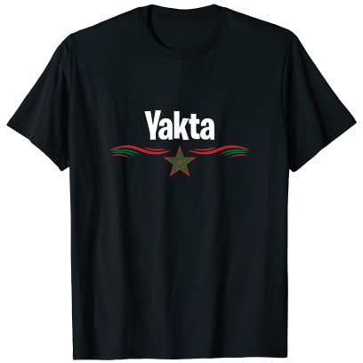 Marokko-Flagge arabischer muslimischer Name Yakta T-Shirt