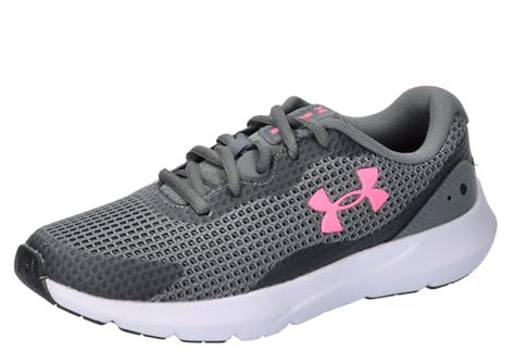 Under Armour Ua W Surge 3, Zapatillas para correr Mujer, Pitch Gray/White/Cerise, 36.5 EU