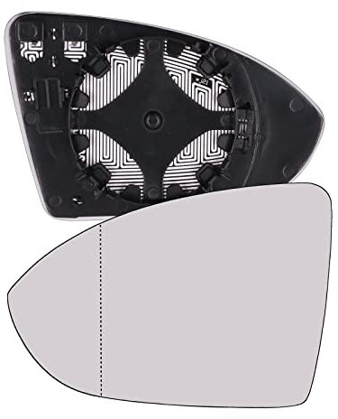 KYYET Cristal de retrovisor izquierdo compatible con vw golf MK7 2013-2020 blanco calentado