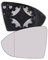 KYYET Cristal de retrovisor izquierdo compatible con vw golf MK7 2013-2020 blanco calentado