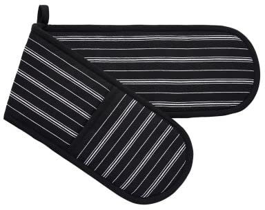 Lakeland Black Butcher’s Stripe Double Oven Glove