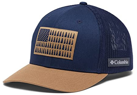Columbia Unisex-Erwachsene Tree Flag Mesh Ball Cap, Collegiate Navy/Delta, L-XL