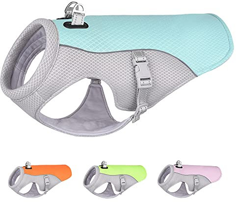 Hund Kühlweste,Mittelgroßen und großen Hunden Cooling Vest,Kühljacke,für Aktivitäten draußen, Wandern, Training,Hitzschlag bei Hunden vorbeugen-blau XXL