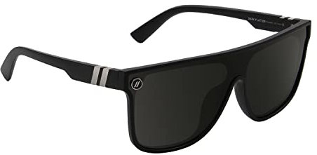Blenders Eyewear SciFi – Polarized Sunglasses – Single-Lens with a Flat-Top Design – 100% UV Protection – Unisex, Dark Flatter