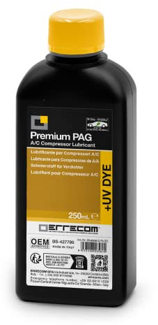 PAG Universal + Dye - 250 mL, Lubricante Compresores de Aire Acondicionado de Automóviles, incluidos compresores eléctricos, que funcionan con gas refrigerante R134a y R1234yf