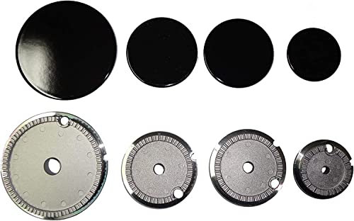 JPshop - Kit 4 Bruciatori + 4 Piattelli Smaltati Compatibili con Rex Electrolux