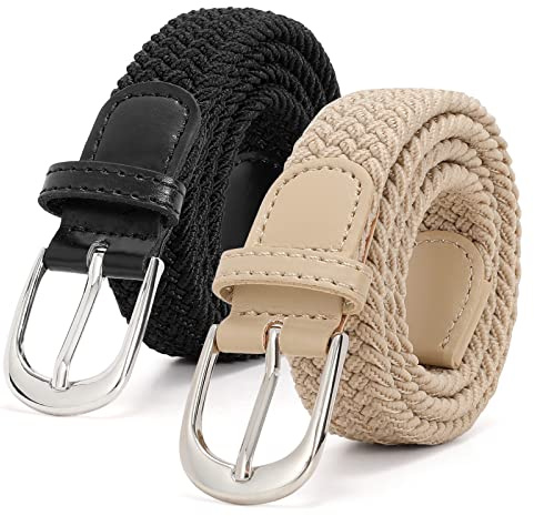 SUOSDEY 2 Stück gewebter elastischer Kindergürtel für Jungen Mädchen, 2.5 cm breite