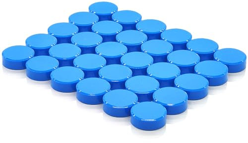 PYJLBX Magnete für Magnettafel, 30 Stück Magnete Stark Kühlschrankmagnete Mini Magneten Klein Magnete Kühlschrank Magnete Bunt Rund Magnet Stark Whiteboard Magnete, für Pinnwand Magnetwand, Blau
