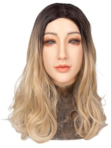ALZRGORA Morbido Silicone Femminile Maschera Copricapo Maschera Per Crossdresser Transgender Costumi Cosplay Halloween