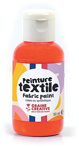 Peinture pour Textile 50 ML - Orange Fluo