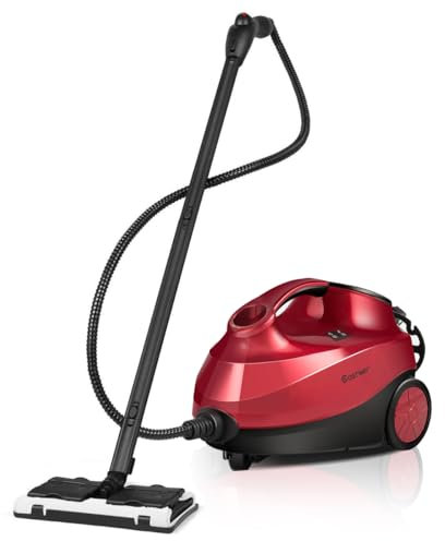 COSTWAY Limpiadora de Vapor 2000W, Vaporeta de Mano con 19 Accesorios, 4 Bar / 1,5L Tank/hasta 108°C/LED, Vaporizador con Cierre de Seguridad para Niños para Alfombra, Piso (Rojo)