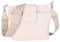 MIRROSI® Umhängetasche Damen, Echtleder, Made in Italy, BOHO Style30x24,50x9cm (BXHXT) viel Stauraum, Handtasche, Brusttasche, Crossbody Bag (1 Tasche & 2 Gurte) (Beige (BOHO Taupe))