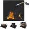 ELUBLU Feuerfeste Unterlage 100x100 cm,Hitzeschutzmatte hitzebeständig bis 800 °C,Lötmatte als feuerfeste Matte für sicheren Brandschutz,Brandschutzmatte als ideale Feuerschutzmatte Schneidbar schwarz