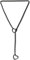 TJUSPIRIT Slip Chain Choker Damen Schlupfkette Punk Gothic Herzkette y2k Lariat Y Halskette PU Lederhalsband Halskette aus Edelstahl, 65CM(Schwarz)