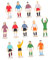 WOONEKY 1 Set/13 Stücke Fußball Player Figurine Set Fußball Figur Für Indoor Dekoration Sand Tabelle Simulierte Charakter