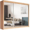 SERENITY SELECTION Modern Wardrobe with FULL Length Mirror - 2 & 3 Sliding Doors wardrobe,Adjustable Shelves,Hanging Rails,and Ample Storage Space-Stylish Bedroom Furniture (Oak, 250cm)