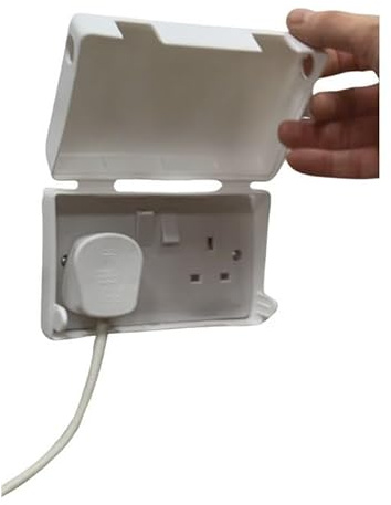 BabySecurity Electric Plug Socket Cover (4 Pack, Double) Prevents Tampering Accidents, Ideal for Home, School and Nurseries - White UK 3 Pin Plug