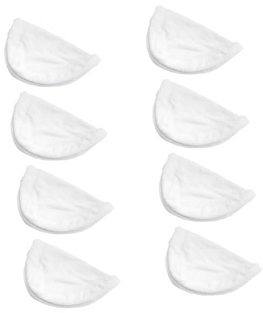 Zerodeko 8 Stück Mikrofaser Dampfmopp Ersatzpads Waschbar für Dampfreiniger Hohe Wasseraufnahme Kompatibel mit Harten Böden