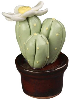 LJJCSFF Mini figuras de plantas de cerámica de cactus de imitación surtidas suculentas artificiales de cerámica, flores suculentas, plantas falsas 3D hechas a mano de cerámica suculenta