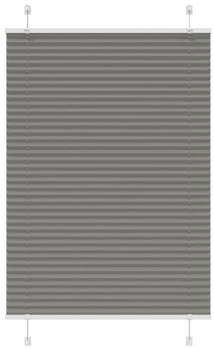 vidaXL Plissee Anthrazit 90x100 cm Stoffbreite 89,4 cm Polyester