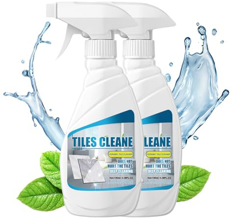 Fliesen und Fugenreiniger Sprühgerät, 2025 Neuest Bodenreiniger, Fliesenreiniger Extra Stark für Alle Arten von Fliesen und Fugen Inhalt, z.B. in Küche und Bad (2)